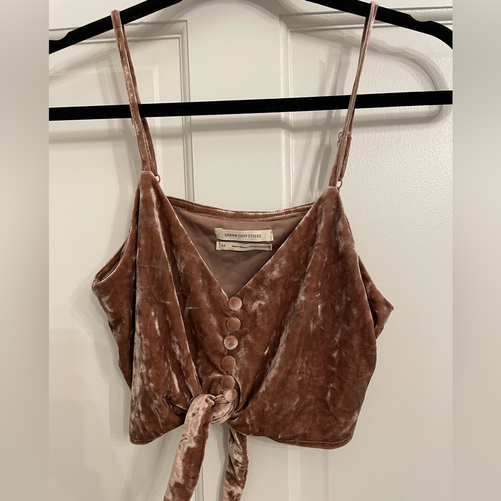 Urban Outfitters Velvet Crop Top